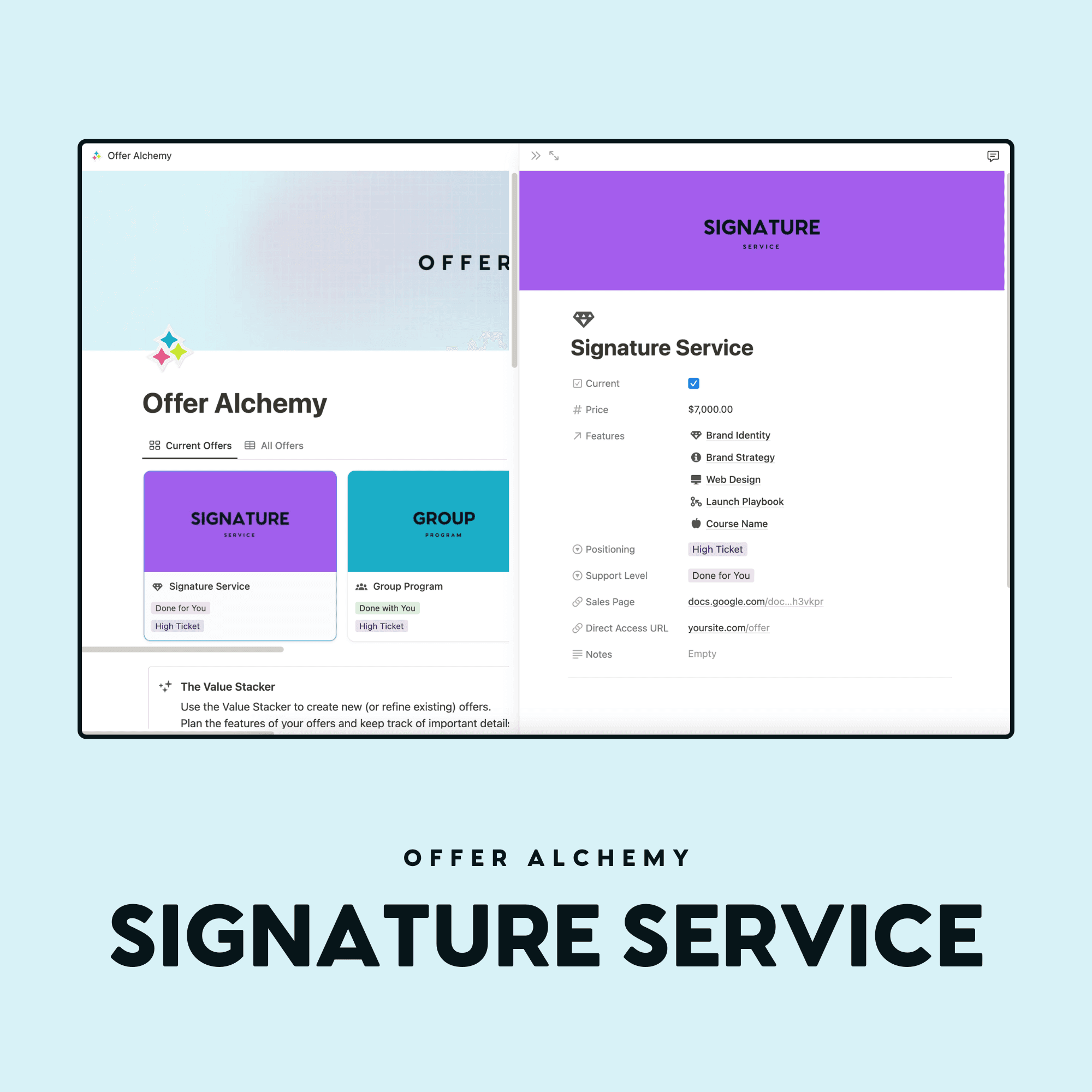 Notion template mockup
